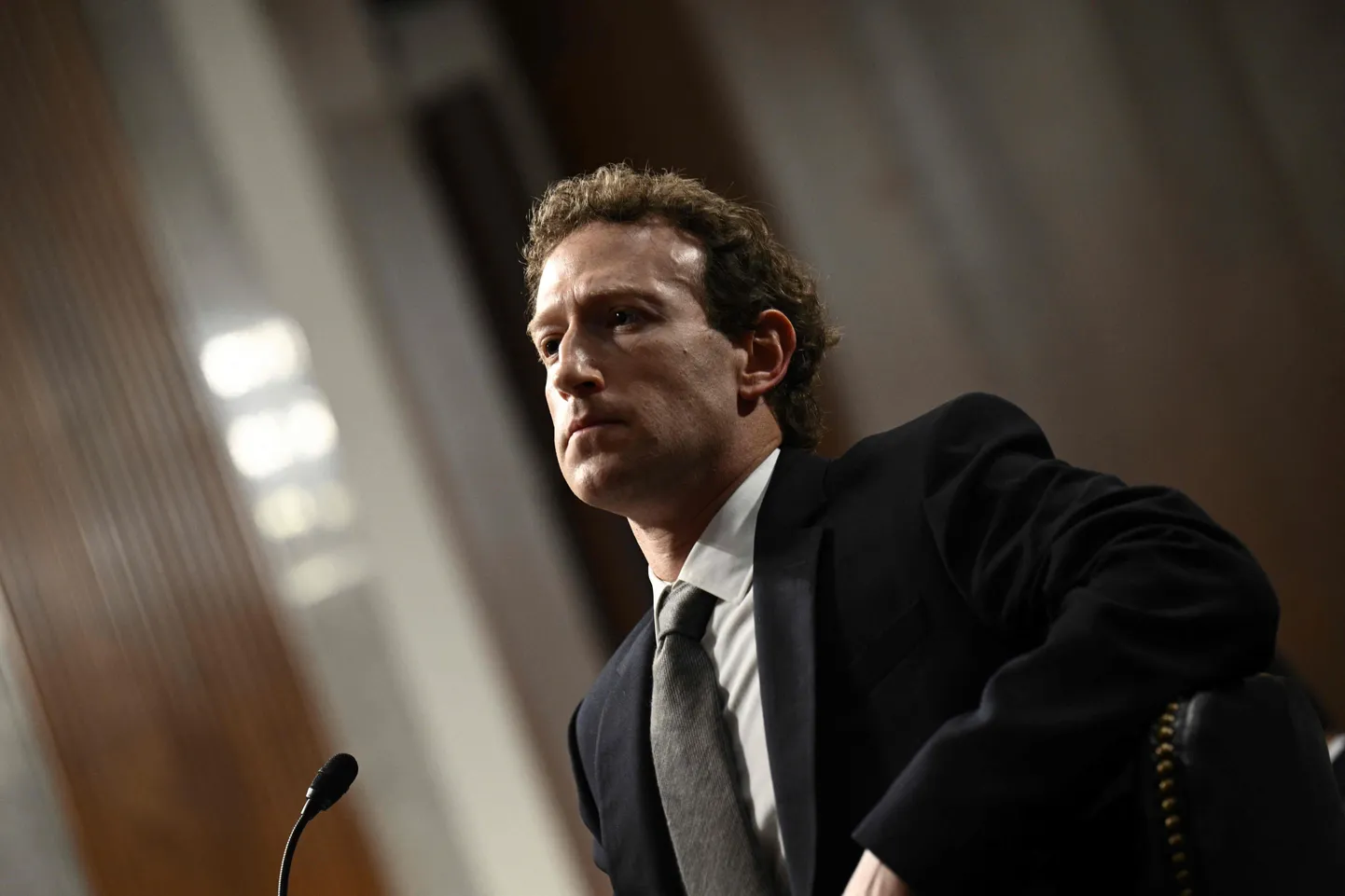 Meta tegevjuht Mark Zuckerberg jaanuaris 2024 USA Senati justiitskomisjoni ees ütlusi andmas.