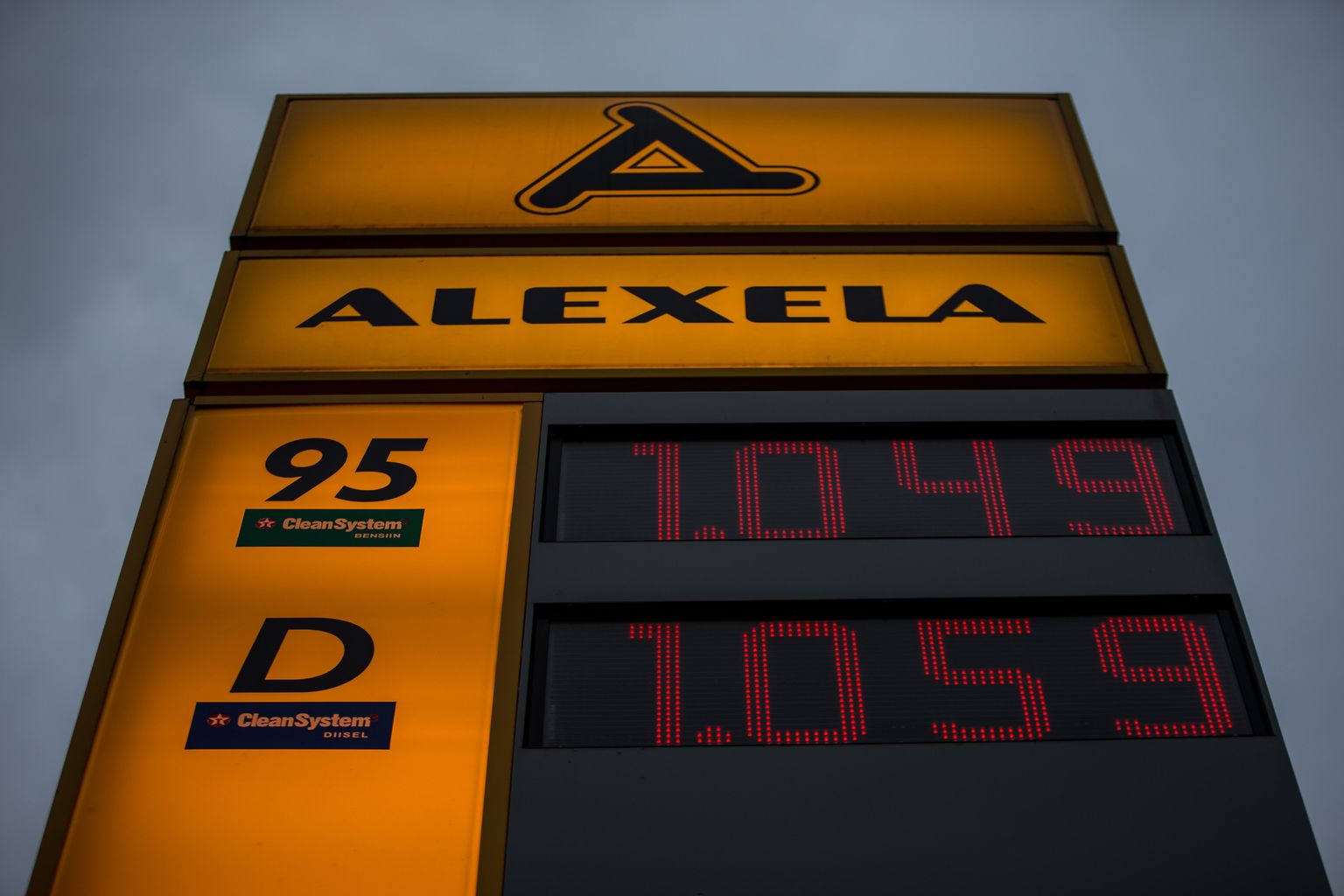 Alexela kütusehinnad.