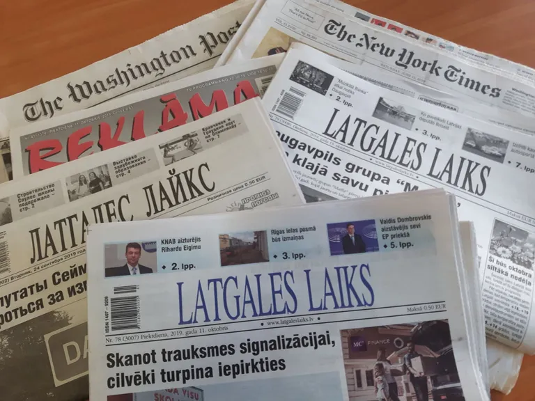 Латгальская газета "Латгалес Лайкс", которая выходит раз в неделю по пятницам