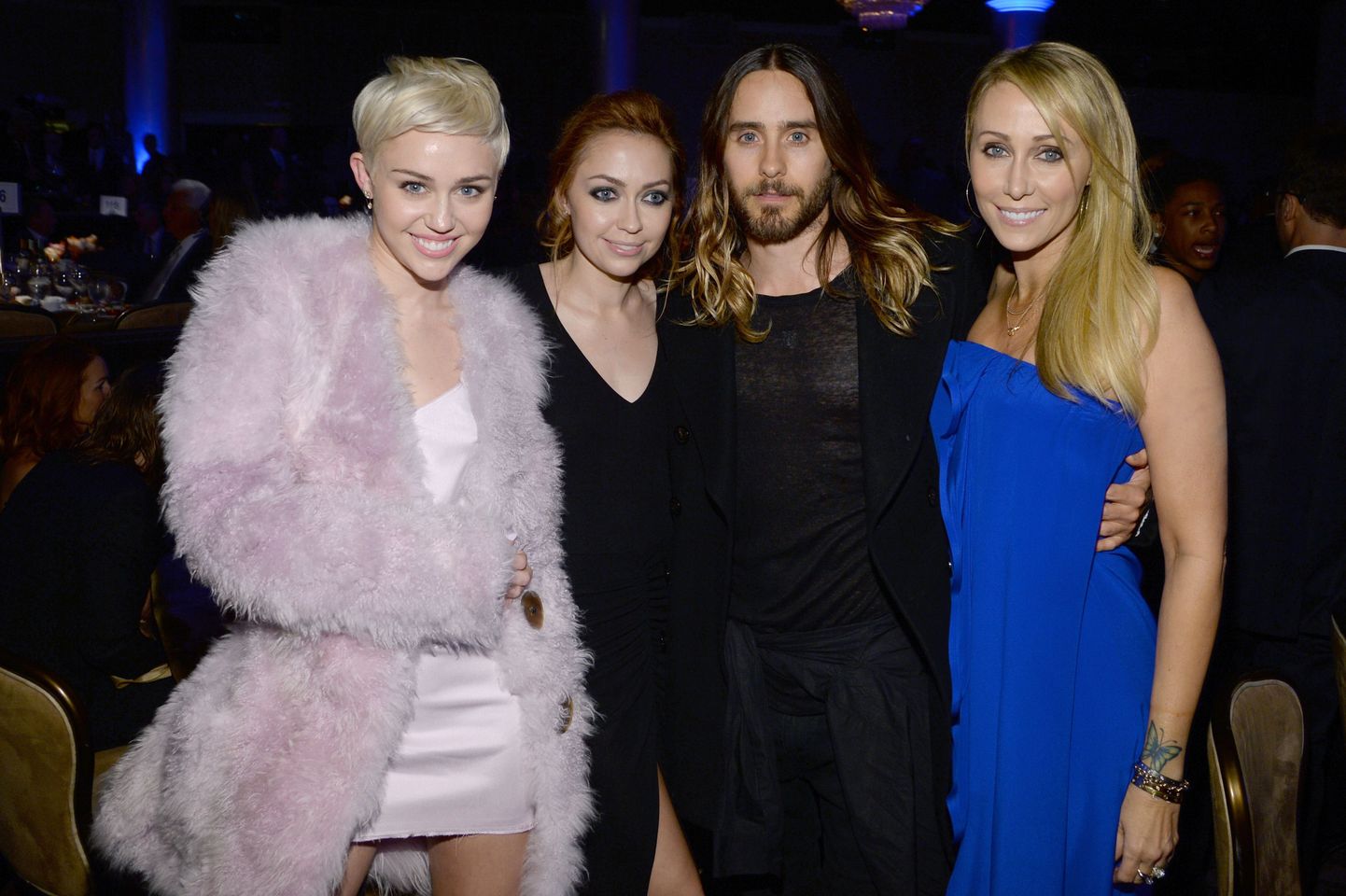 Miley Cyrus, Brandi Cyrus, Jared Leto, Tish Cyrus
