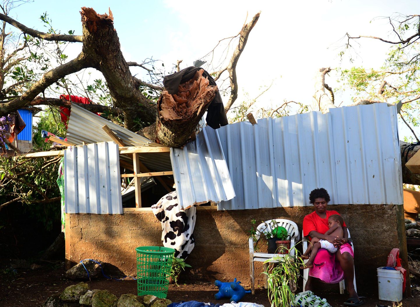 Tsükloni Pam tekitatud purustused Vanuatul.