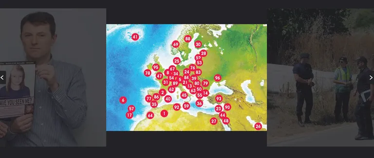 Kaart näitab erinevatest Euroopa riikidest saadud vihjete arvu.   Allikas: The Sun / Kuvatõmmis
