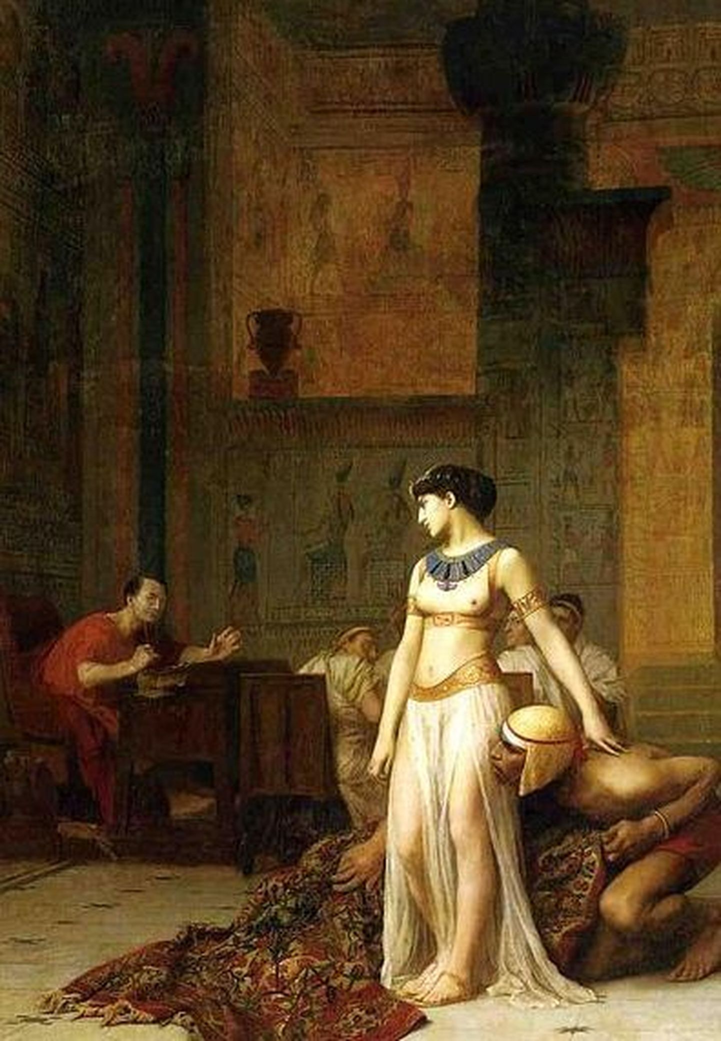 19. sajandi Prantsuse kunstniku Jean-Léon Gérôme´i maal «Kleopatra ja Julius Caesar»