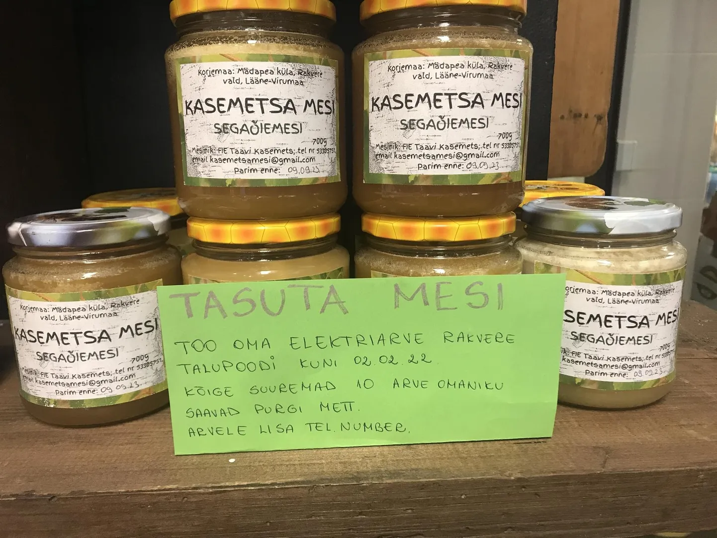 Mesinik Taavi Kasemets tegi Rakvere Talupoes omalaadse üleskutse.