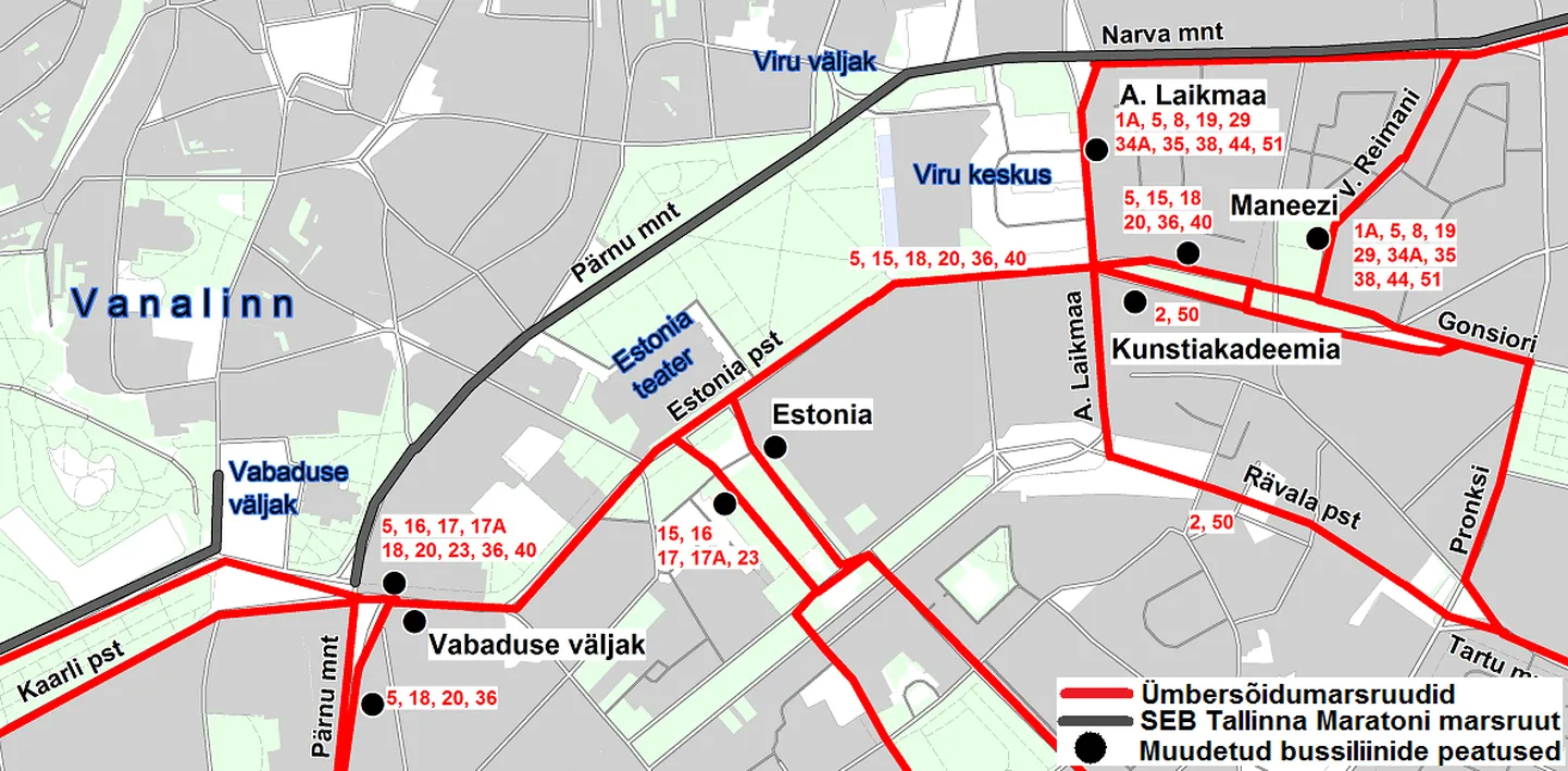 Ühistranspordi ümberkorraldus 14. septembril.