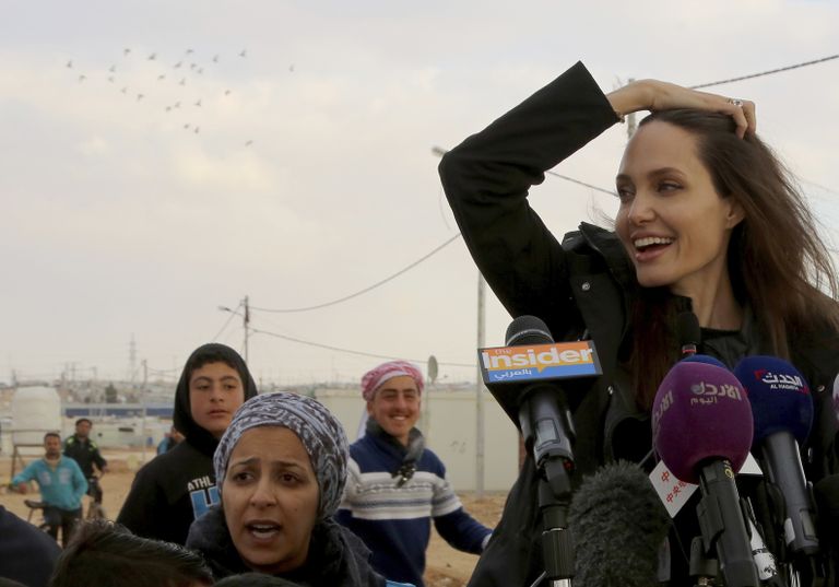Angelina Jolie külastamas selle aasta jaanuaris ÜRO heatahte saadikuna Jordaanias Mafraqis süürlaste põgenikelaagrit
