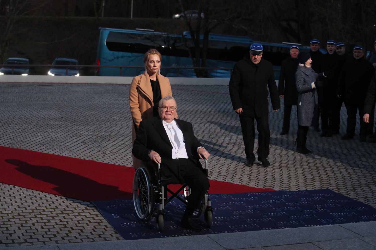 Эдгар Сависаар и Юлия Соммер на президентском приеме в Вильянди, 24.02.2020