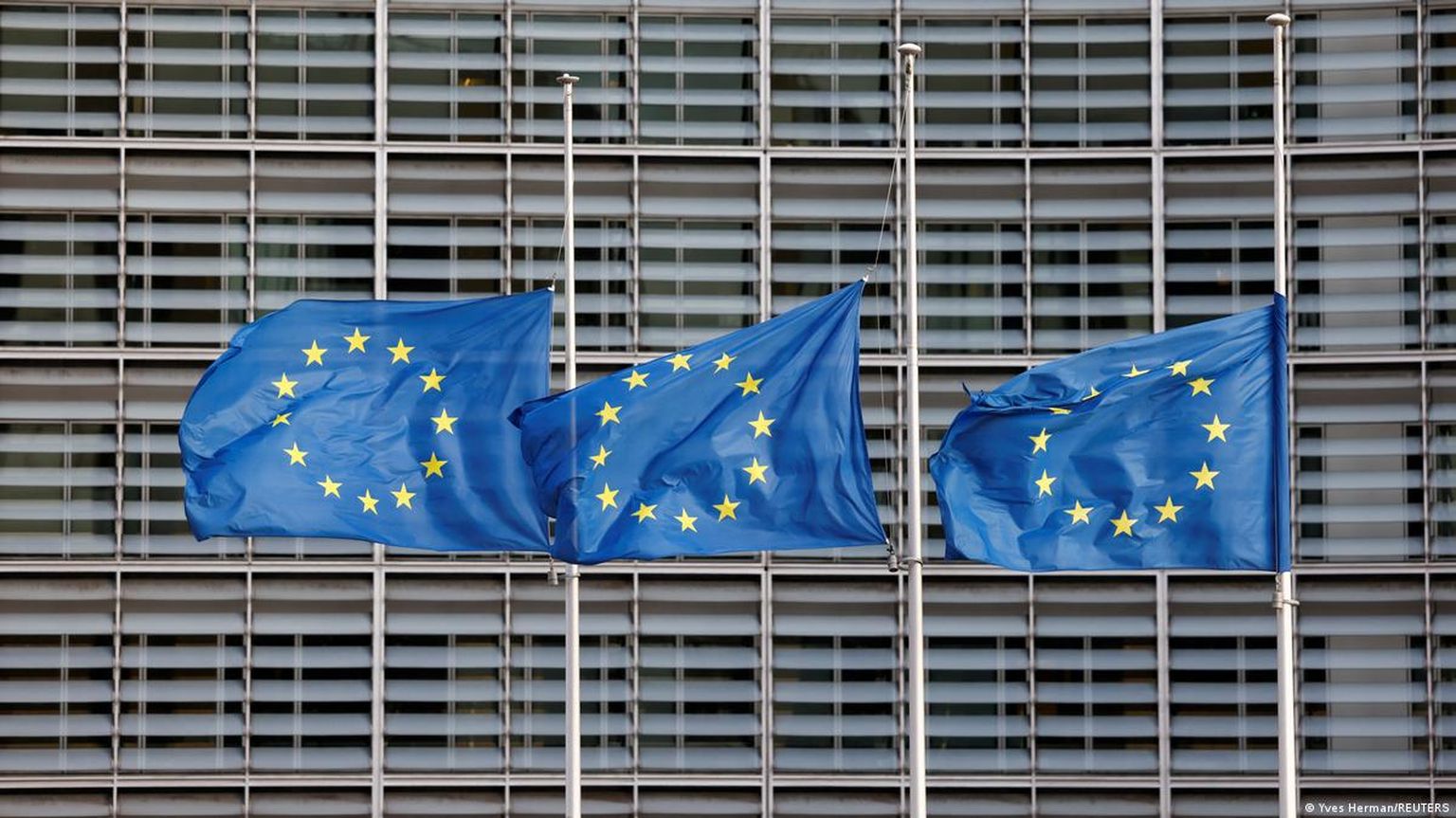 Флаги Евросоюза. Иллюстративное фото