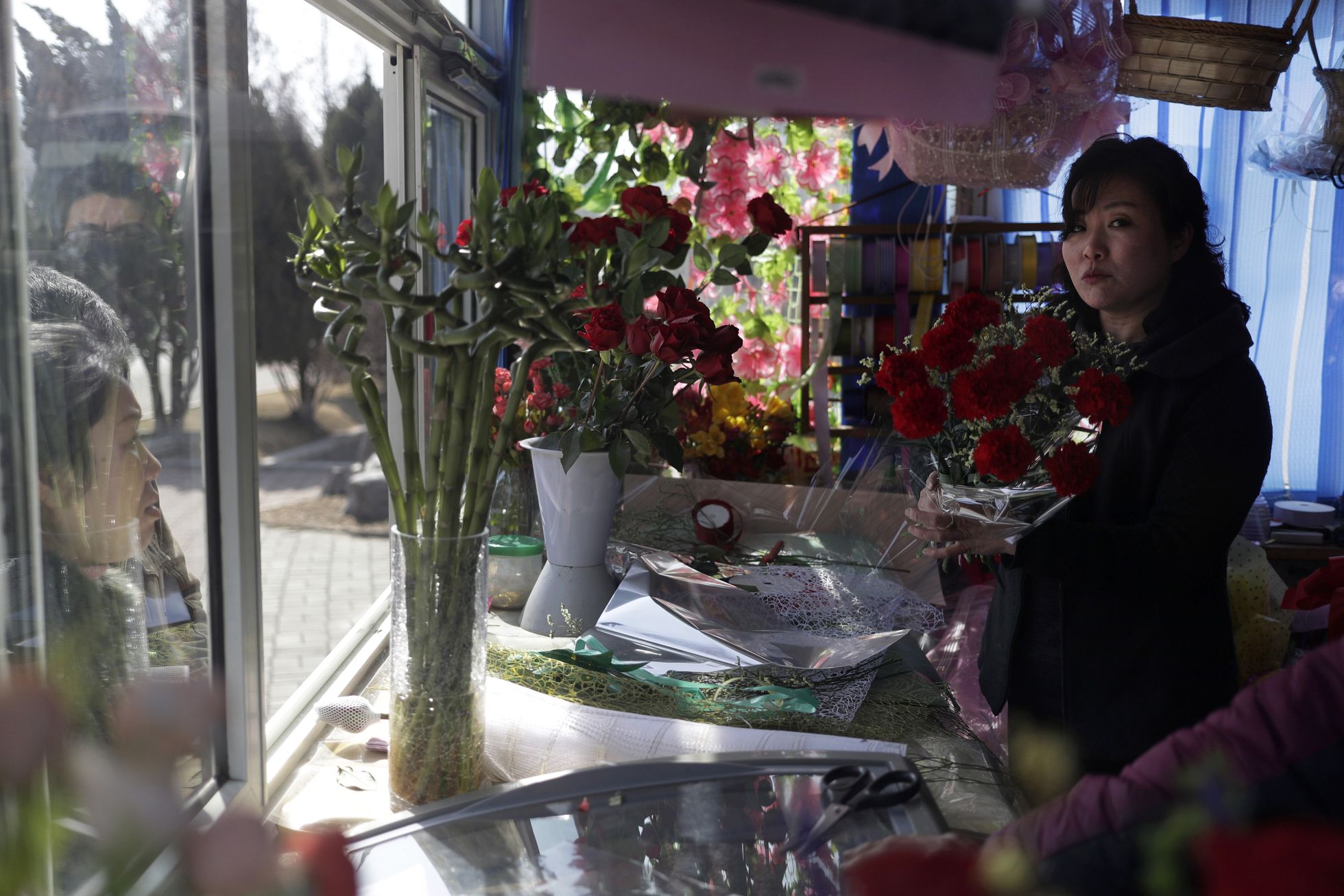 Lillepood Põhja-Korea pealinnas Pyongyangis. 