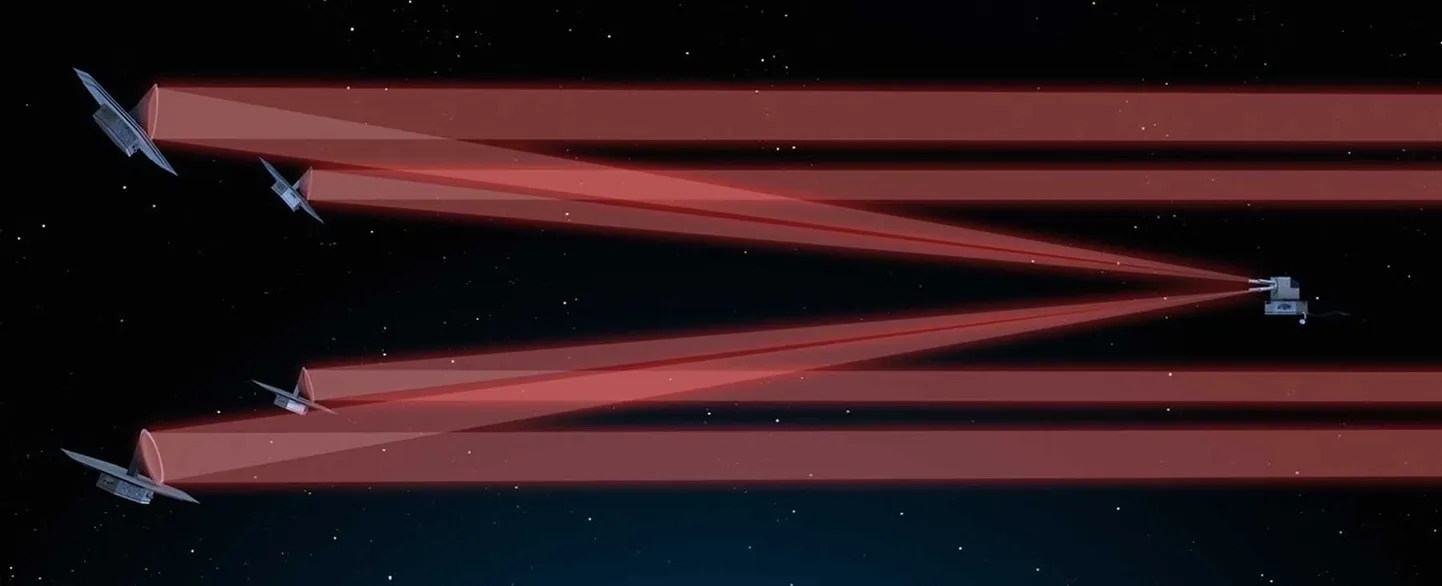 Nii töötab suur interferomeeter: viis satelliiti ei pea kätte saama tavalise kosmoseteleskoobi ülesvõetavat teravat pilti, vaid mõõtma justkui hiiglasliku teleskoobina uuritava eksoplaneedi atmosfääri spektrit. Kui veab, võib sellest tulevikus leida jälgi elukõlblikust keskkonnast või koguni elutegevuse jälgi.