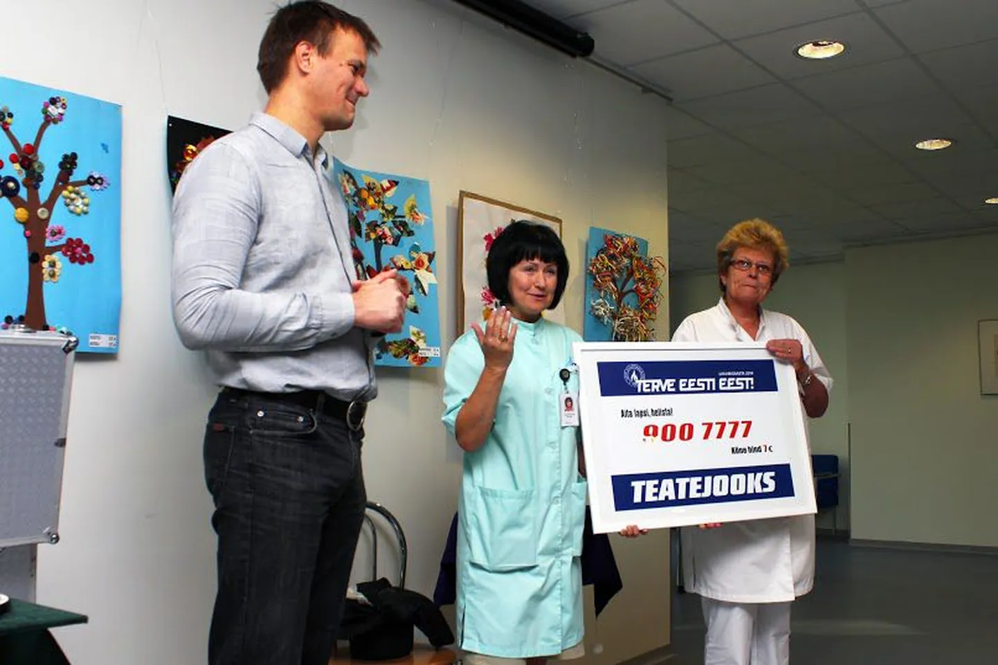 Annetuse üleandmine Haapsalu Neuroloogilises Rehabilitatsioonikeskuses.