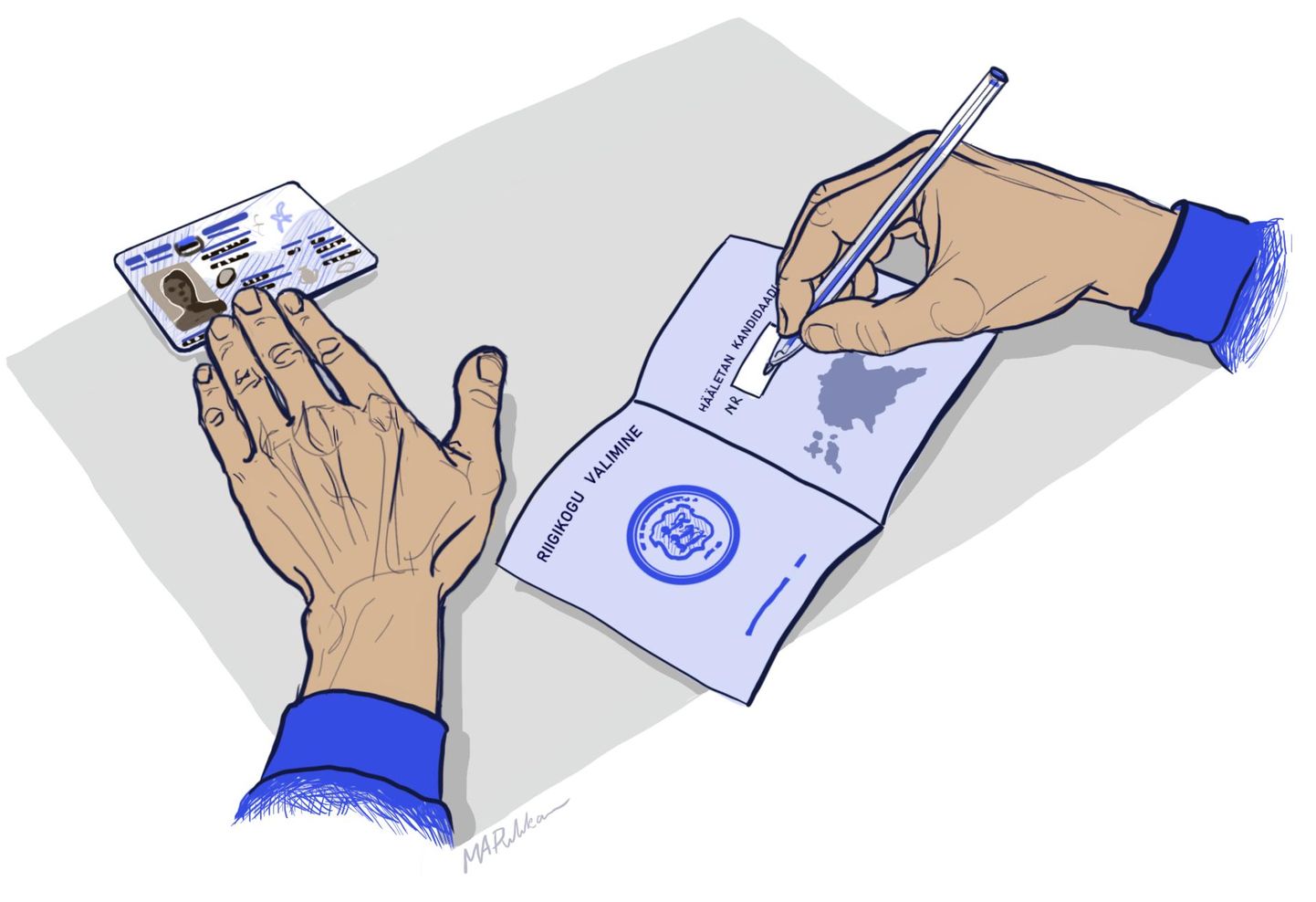 Vaatamata e-hääletuse üha suuremale populaarsusele eelistavad paljud inimesed tõendada valimisjaoskonnas ID-kaardi abil vaid oma isiku ning seejärel täita ikkagi pabersedeli.