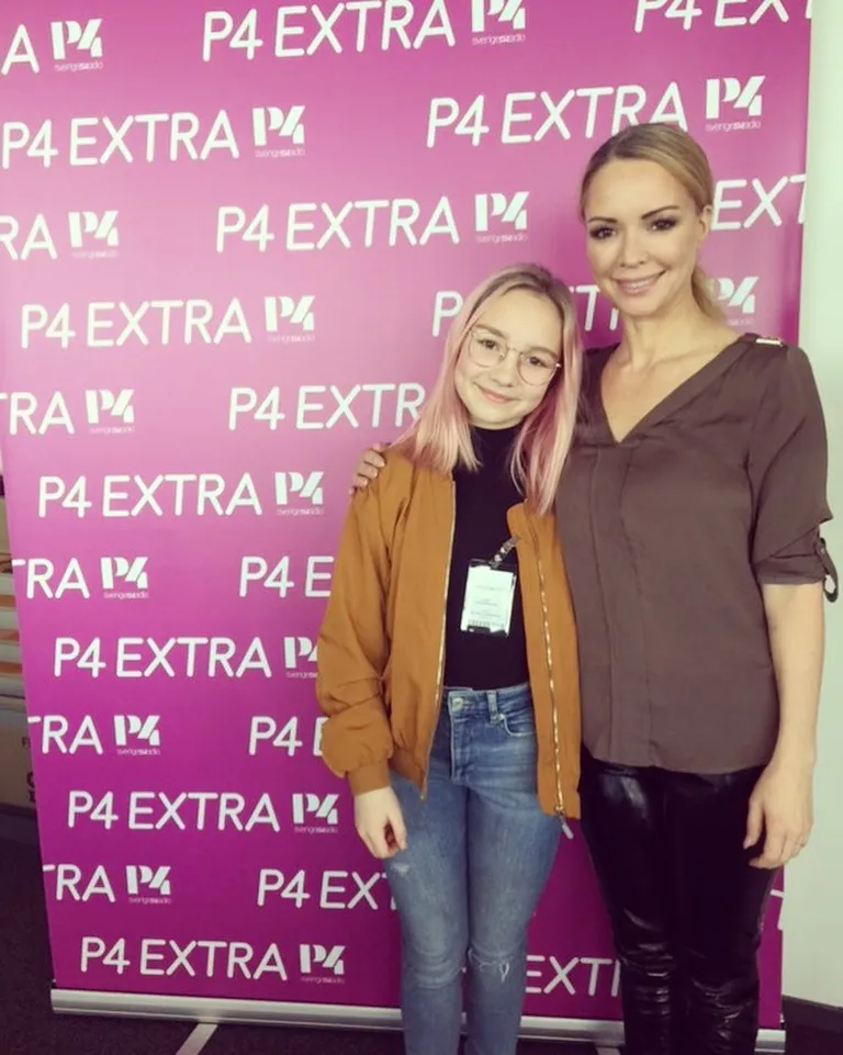 Anna Sahlene tütre Lilyga, veebruar 2019.