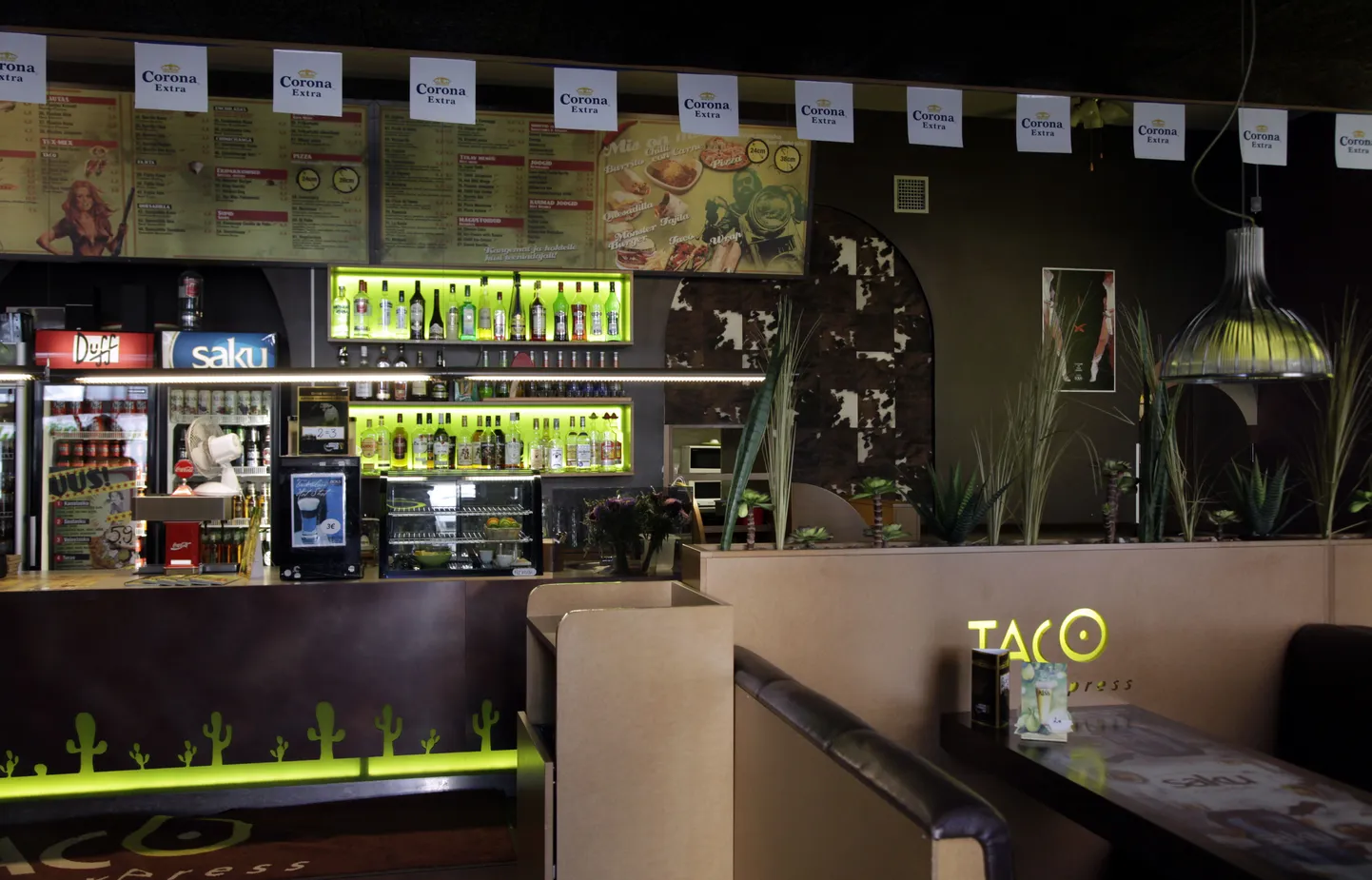 Restoran Taco Express Tallinnas Vabaduse platsi lähedal.