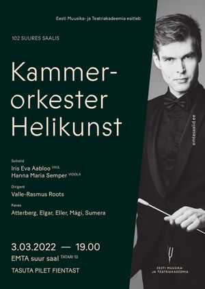 Kammerorkesteri Helikunst ja dirigent Valle-Rasmus Rootsi debüütkontsert