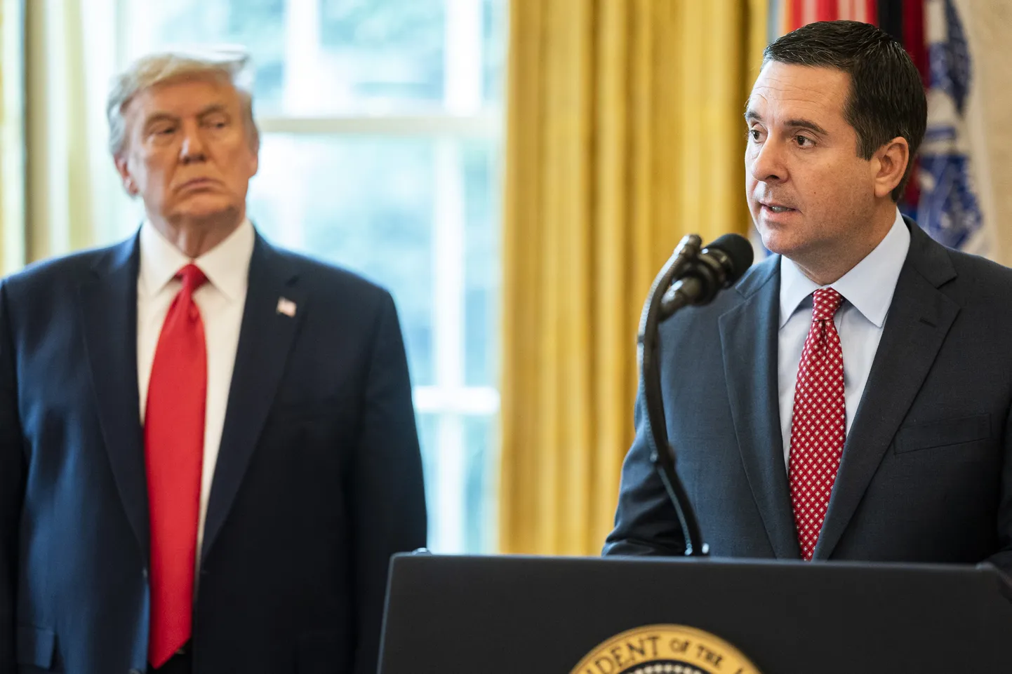 4. jaanuar 2021 - president Donald Trump ja esindajatekoja vabariiklasest liige Devin Nunes Valges Majas.