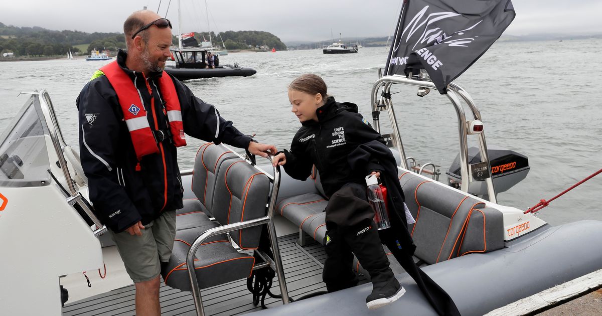 Fotod: kliimaaktivist Greta Thunberg alustas Inglismaalt merereisi USA-sse