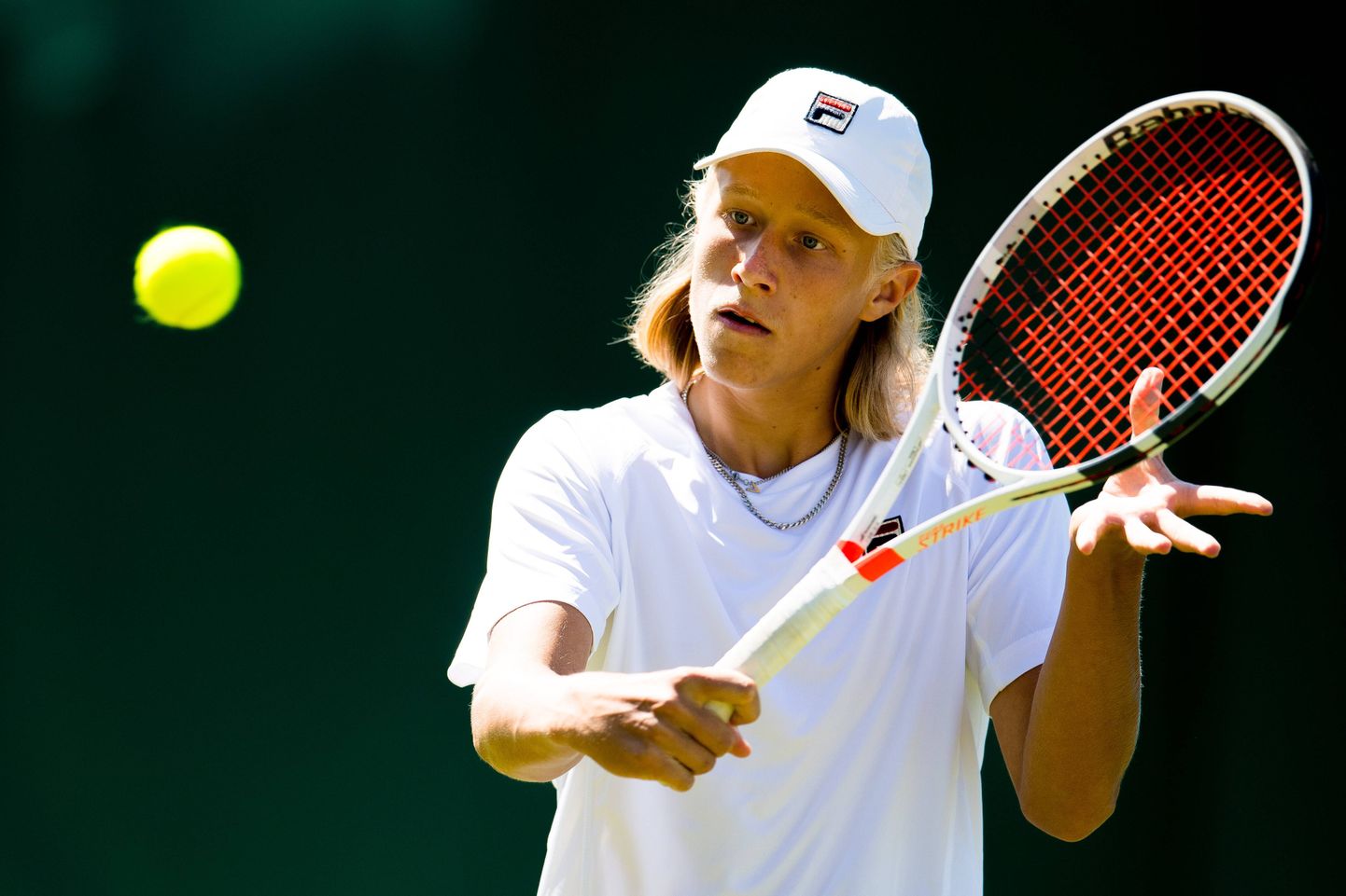 Rootsi tenniselegendi Björn Borgi poeg Leo Borg  2019. aasta noorte Wimbledoni turniiril.