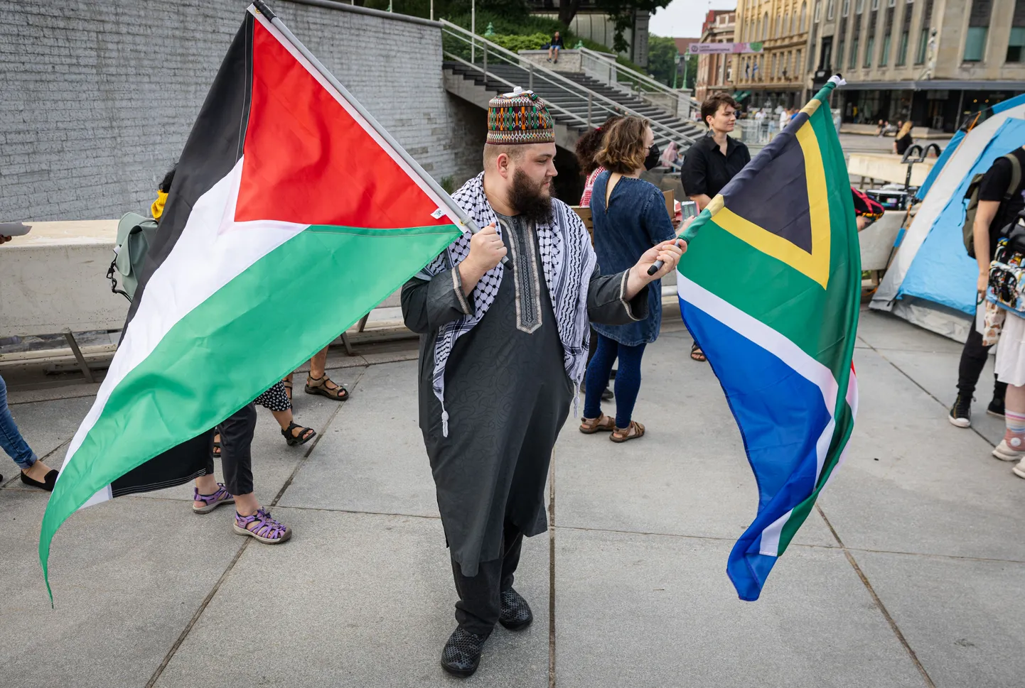 Vabaduse väljakul toimus meeleavaldus Palestiina laste toetuseks.
