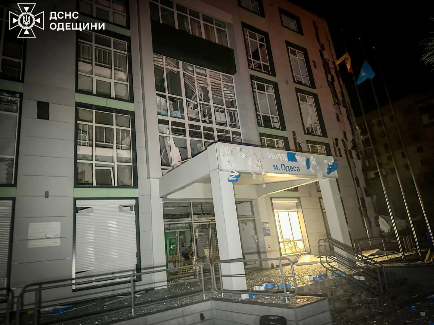Krievijas trieciena nodarītie postījumi Odesā