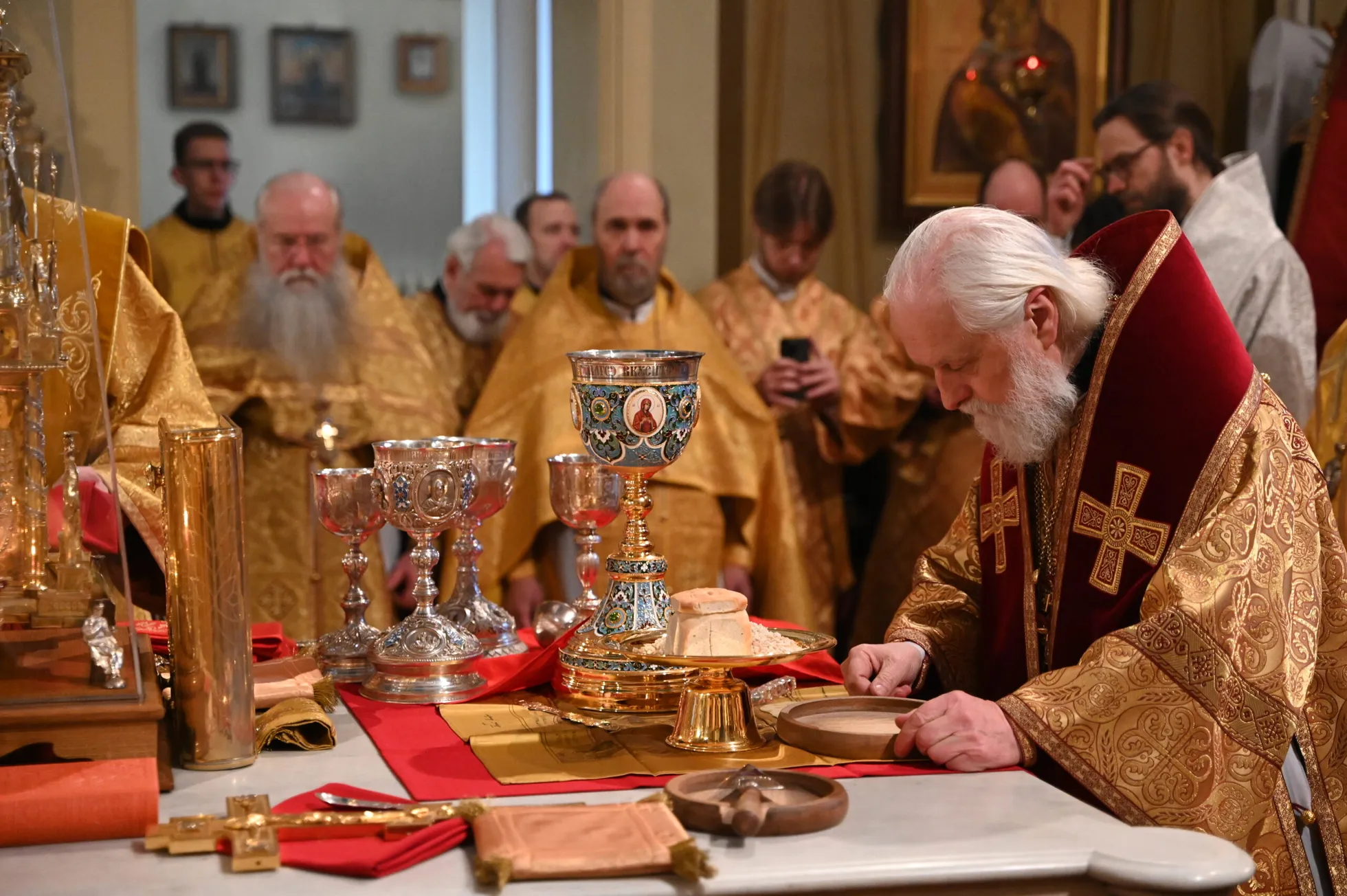 Митрополит Евгений на хиротонии архимандрита Даниила (Леписка) в епископа Тартуского.