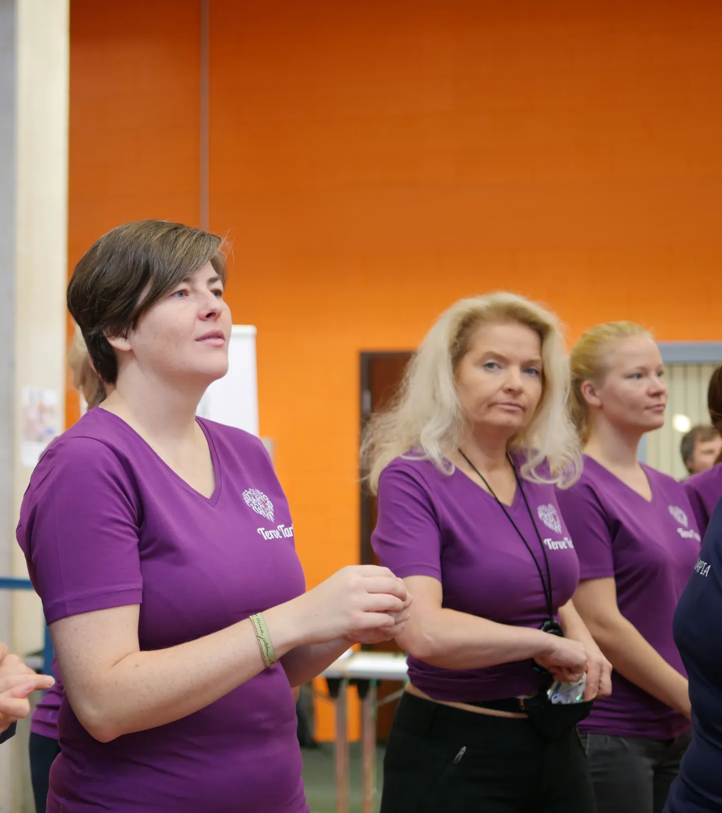 Eakate olümpia peakorraldaja, Tartu linnavalitsuse Sotsiaal- ja tervishoiuosakonna Terviseteenistuse juhataja Piret Väljaots (vasakul)