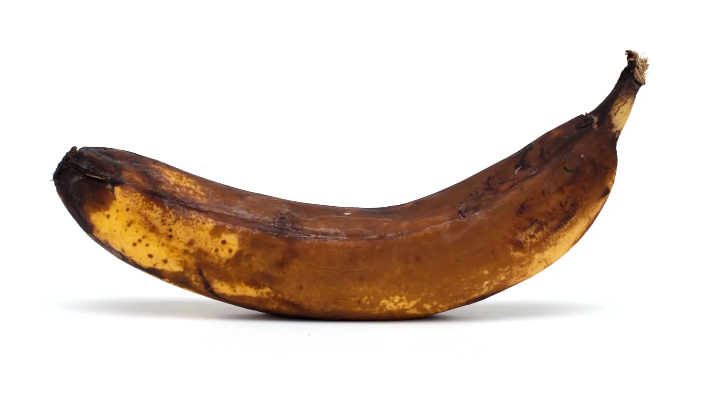 Pruuniks tõmbunud banaan. Pilt on illustreeriv