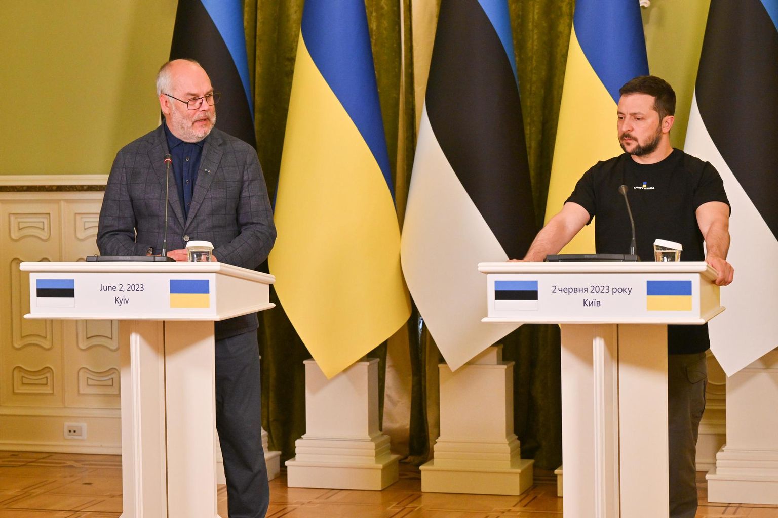 Алар Карис и Владимир Зеленский в Киеве. 2 июня 2023 года.