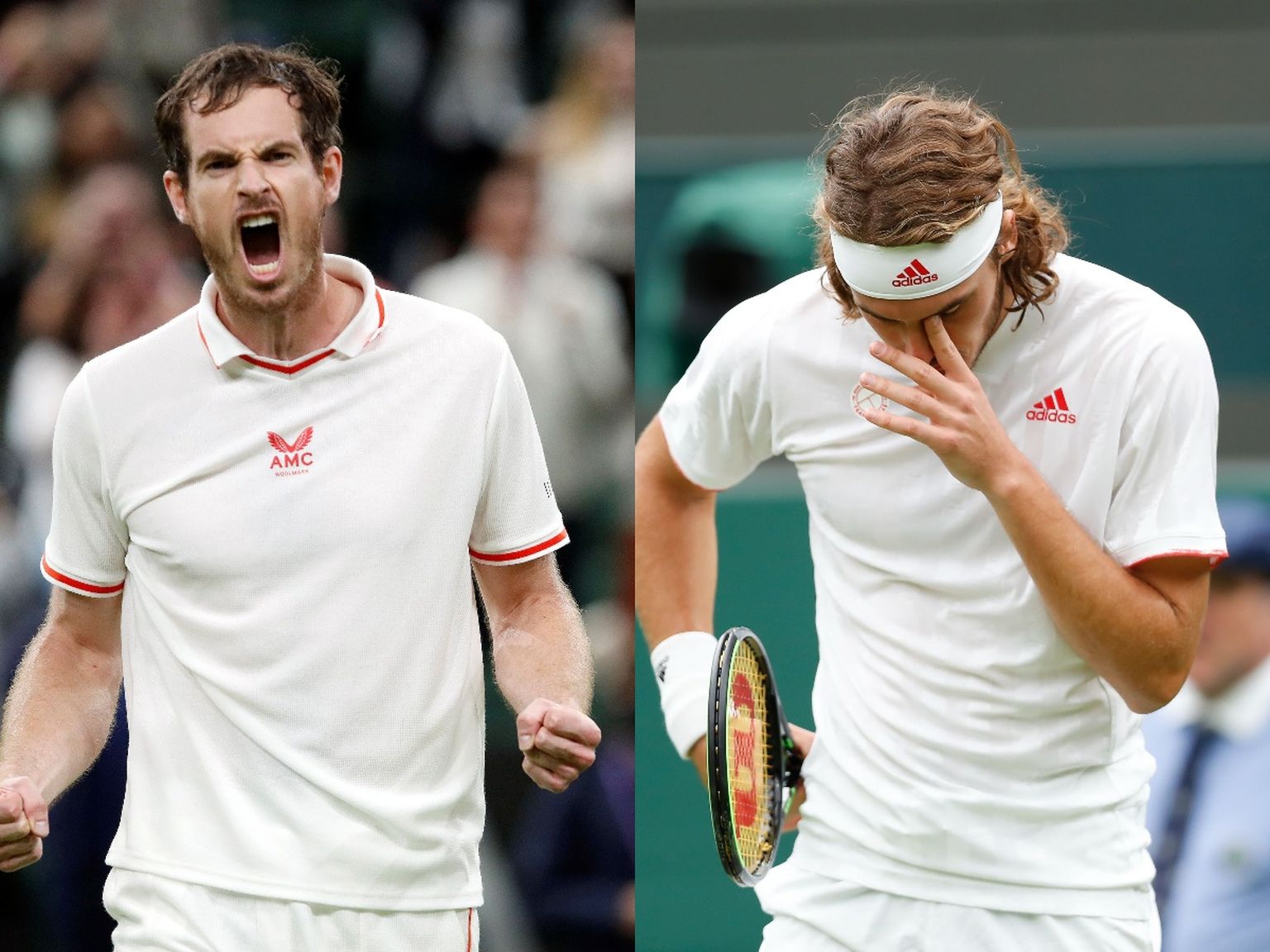 Briti tennisisti Andy Murray võit ning kreeklase Stefanos Tstsipase kaotus olid Wimbledoni suure slämmi turniiri avapäeva suurimad üllatused.