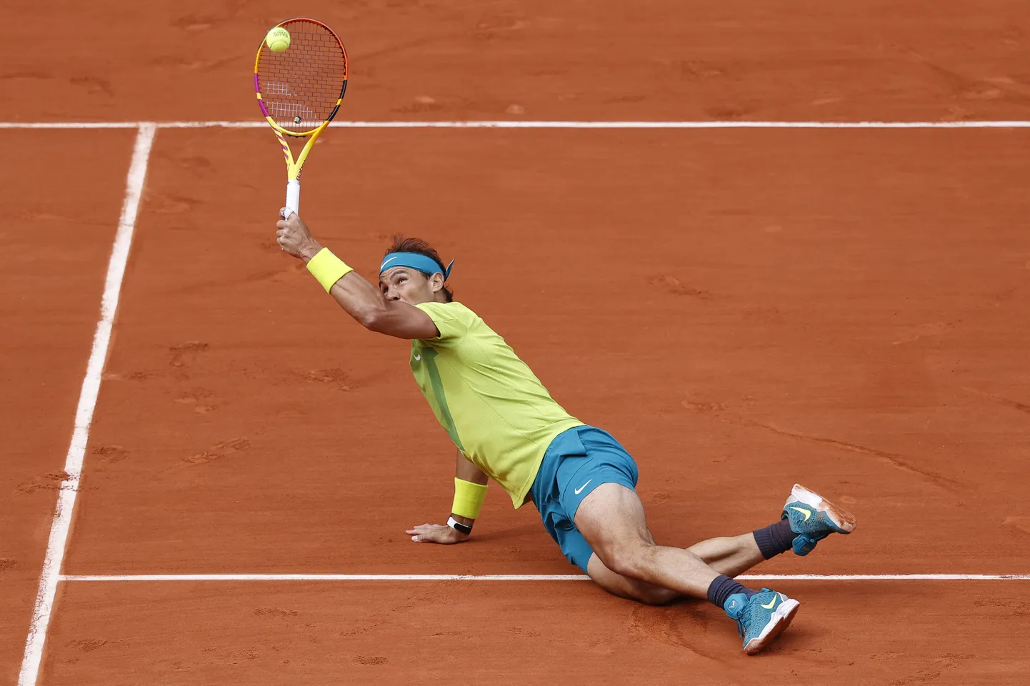 Niimoodi võitles Rafael Nadal, et saada rohkem kui neli tundi kestnud kaheksandikfinaalis võit kätte.