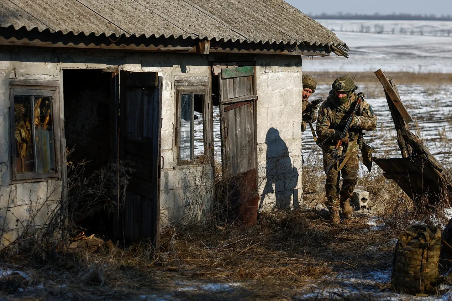 Ukraina sõdurid õppusel Dnipropetrovski oblastis.