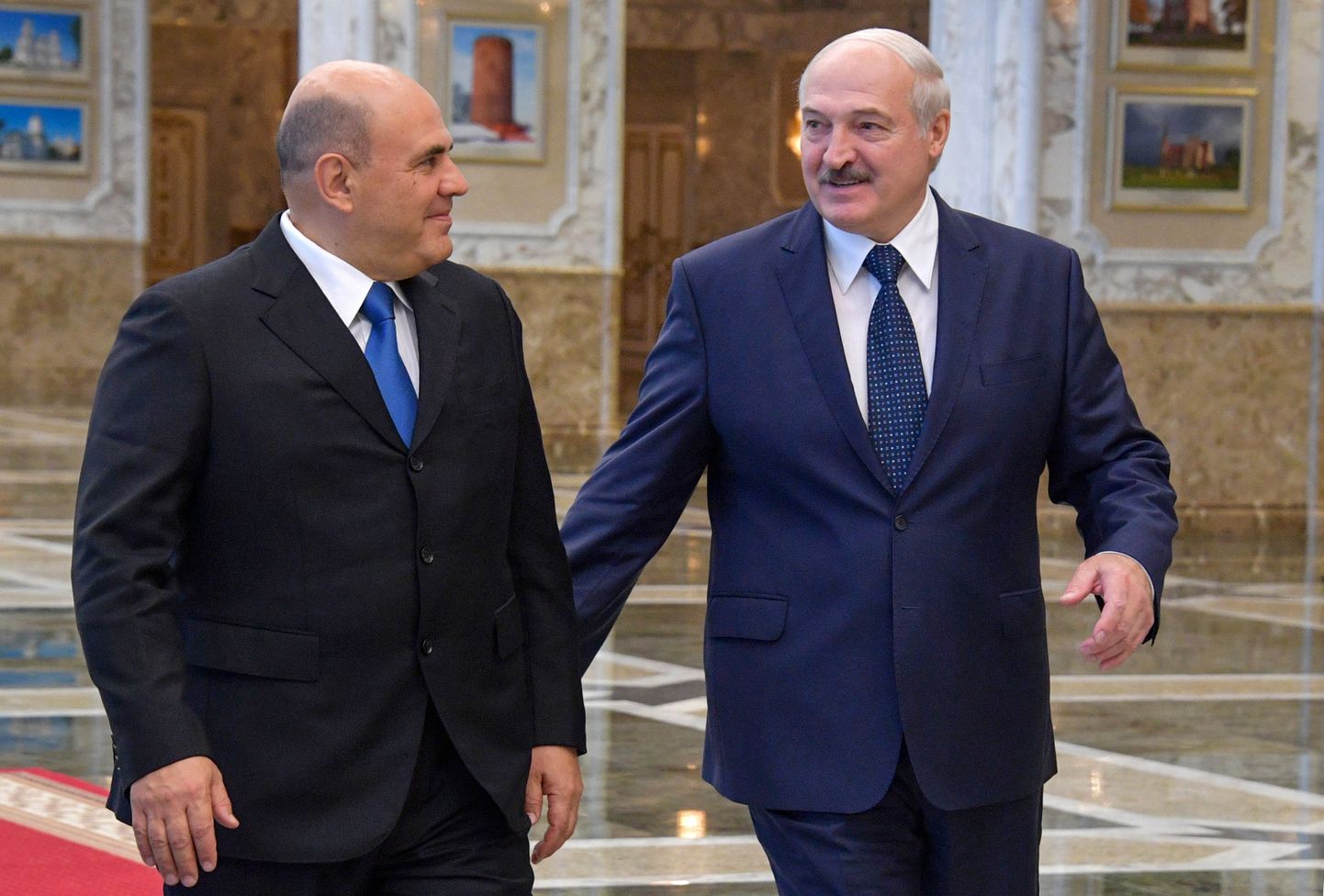 Михаил Мишустин и Александр Лукашенко в Минске
