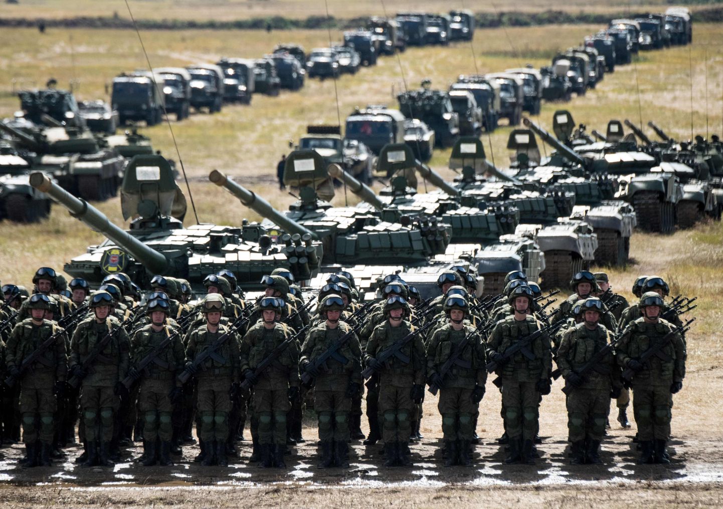 Militārās mācības Krievijā. Ilustratīvs attēls