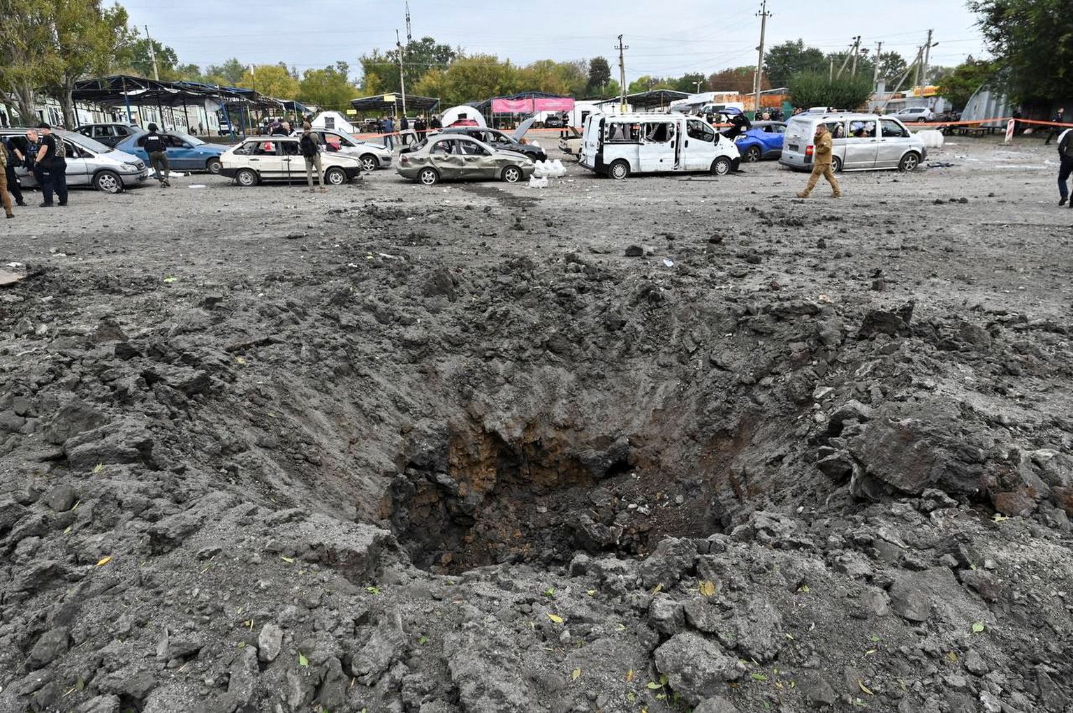Удар по автомобильной колонне в Украине