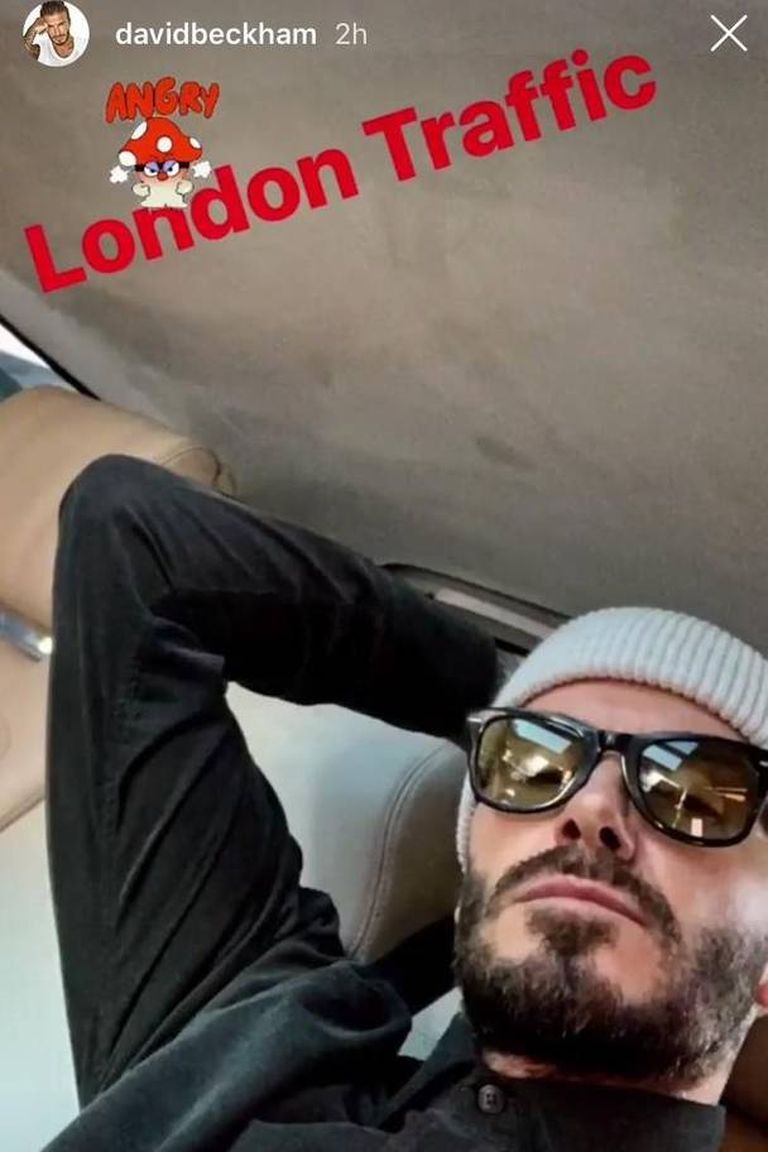 David Beckhami selfi, kui ta oli Londonis liiklusummikus