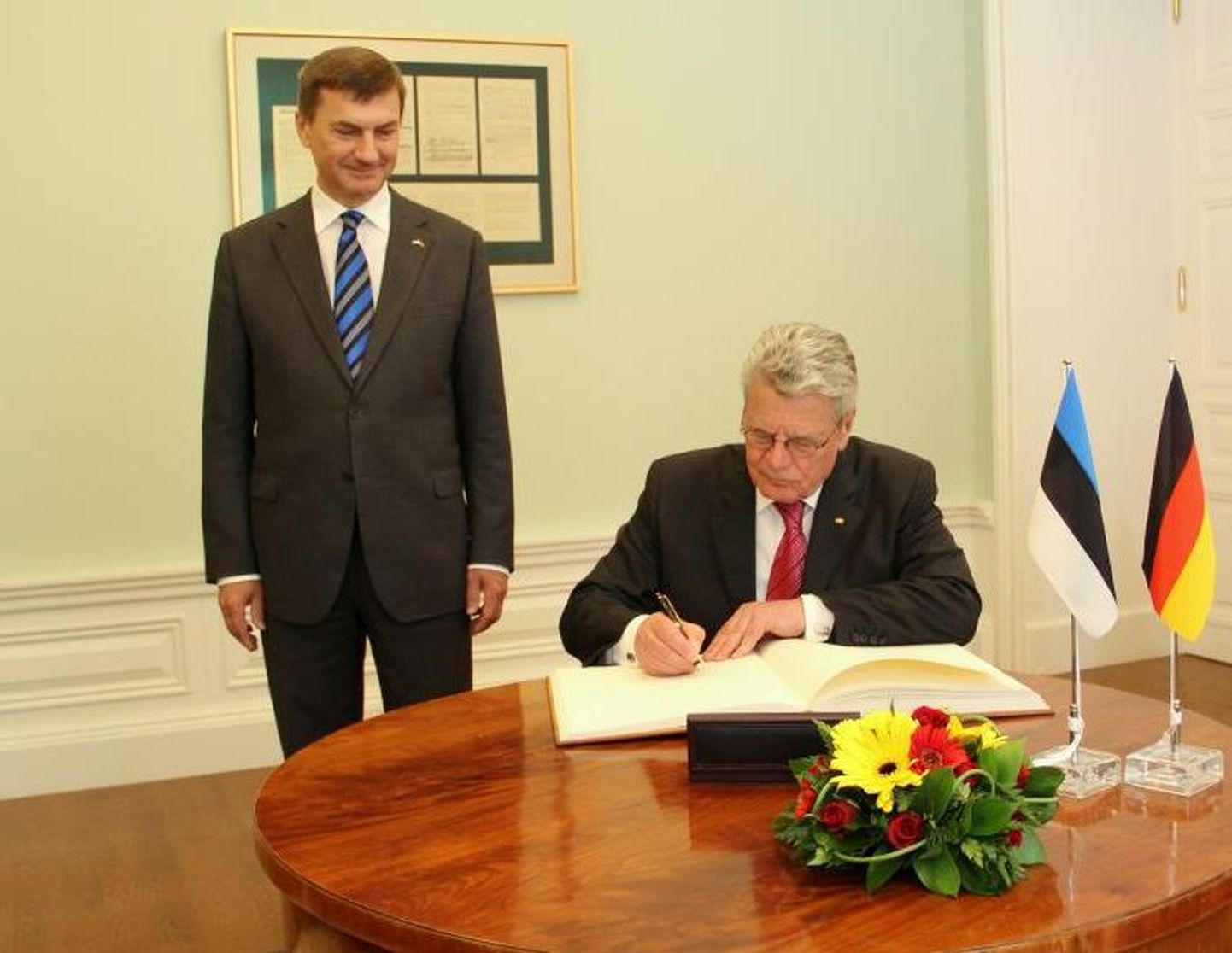 Peaminister Andrus Ansipi kohtumine Saksamaa president Joachim Gauckiga