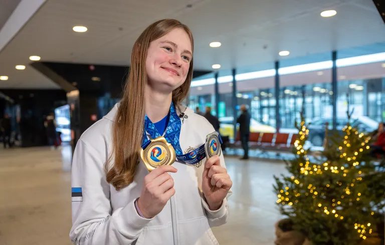 Detsembrikuiselt lühirajal EMilt naases Eneli Jefimova kuld- ja hõbemedaliga.