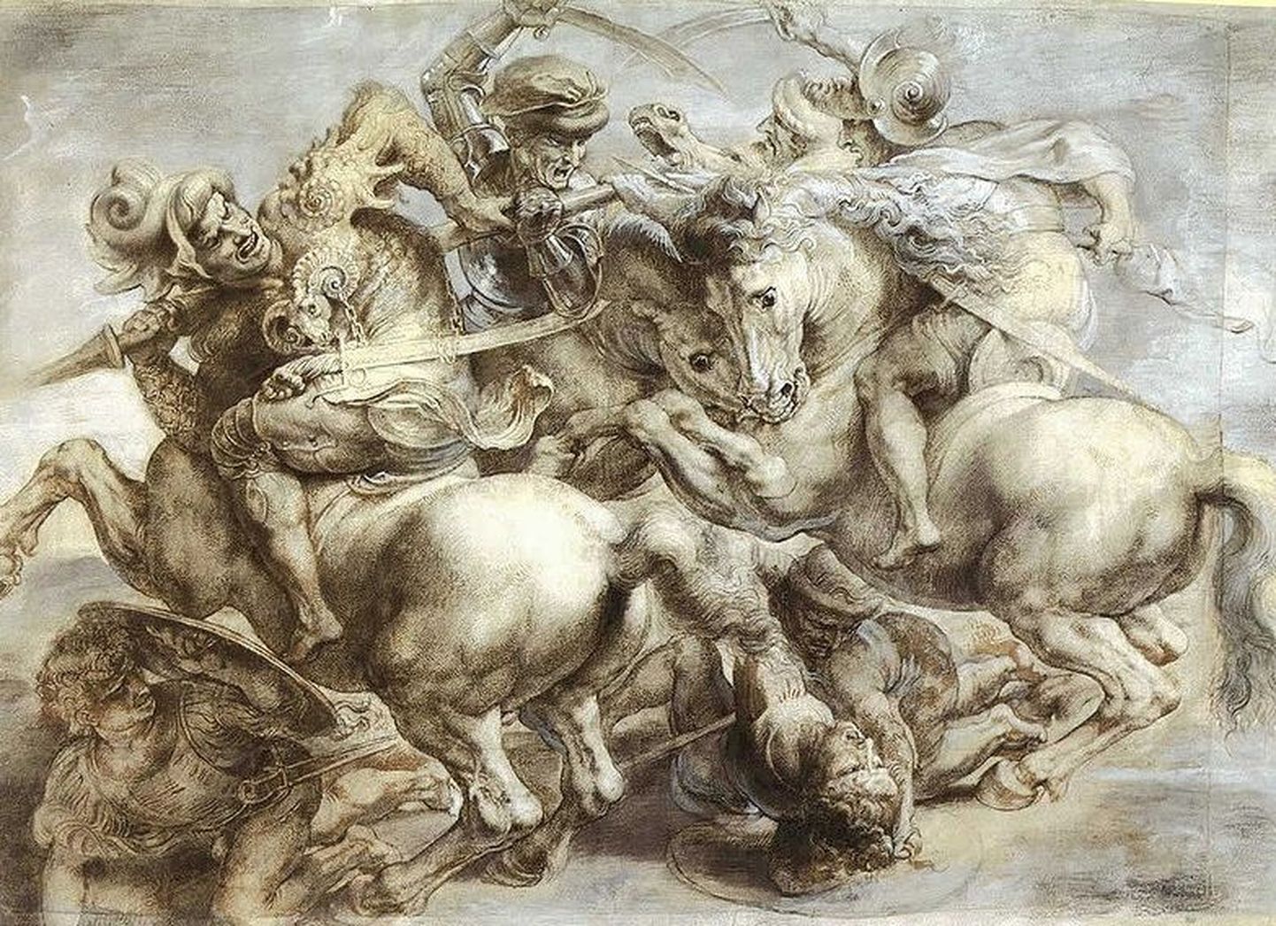 Peter Paul Rubensi maal, mis valmis Leonardo da Vinci Anghiari lahingu jooniste järgi