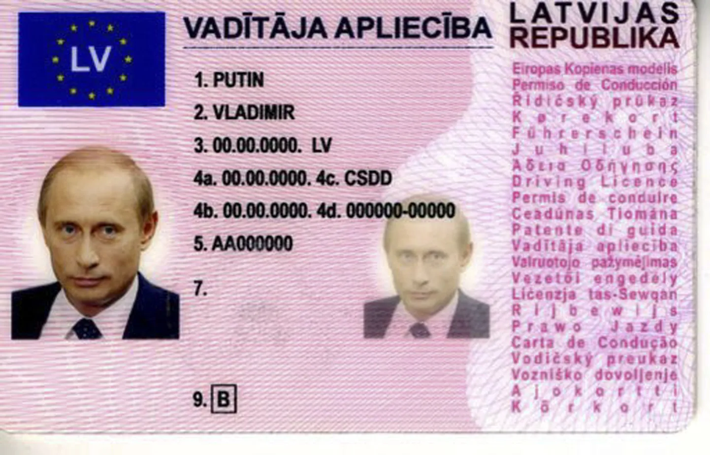 Sakslane kasutas Valdimir Putini nimega juhiluba