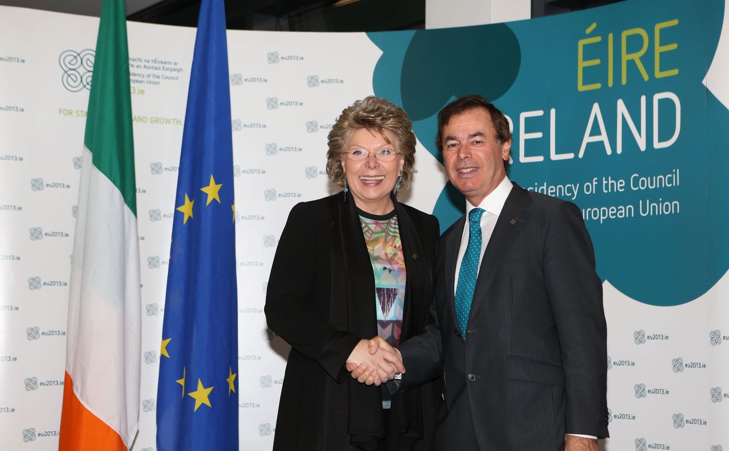 Euroopa Komisjoni justiitsvolinik Viviane Reding ja Iiri justiitsminister Alan Shatter.