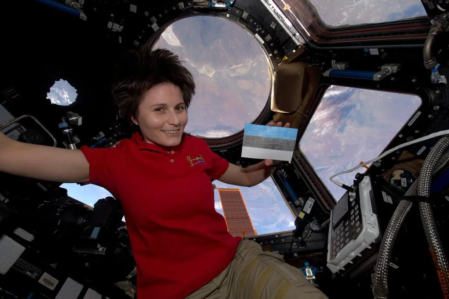 Samantha Cristoforetti tervitus Eestile.