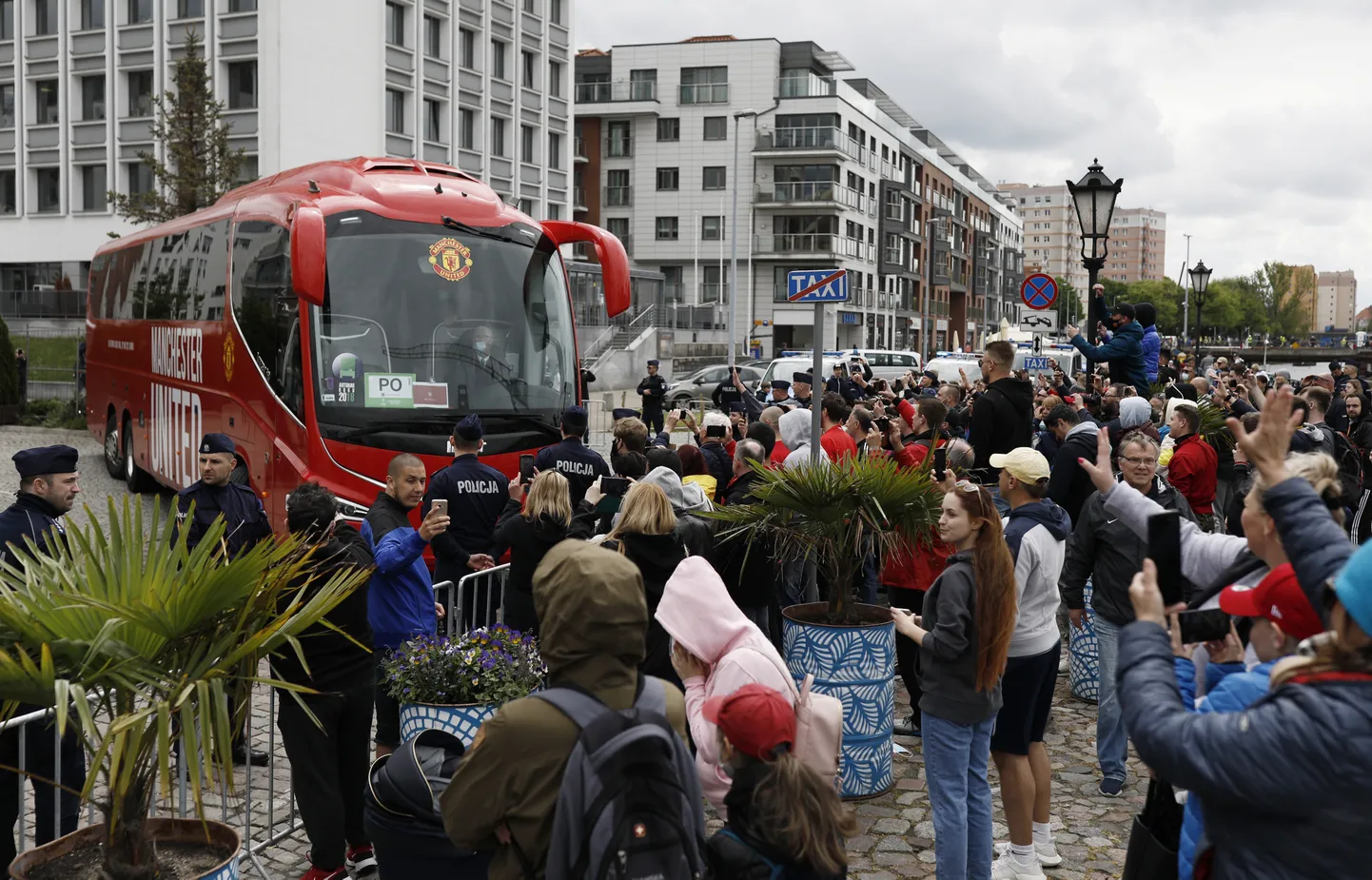 Manchester Unitedi fännid Poolas.