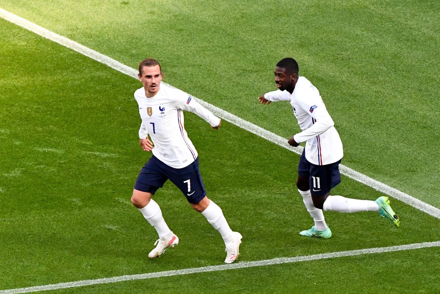 Antoine Griezmann ja Ousmane Dembele.