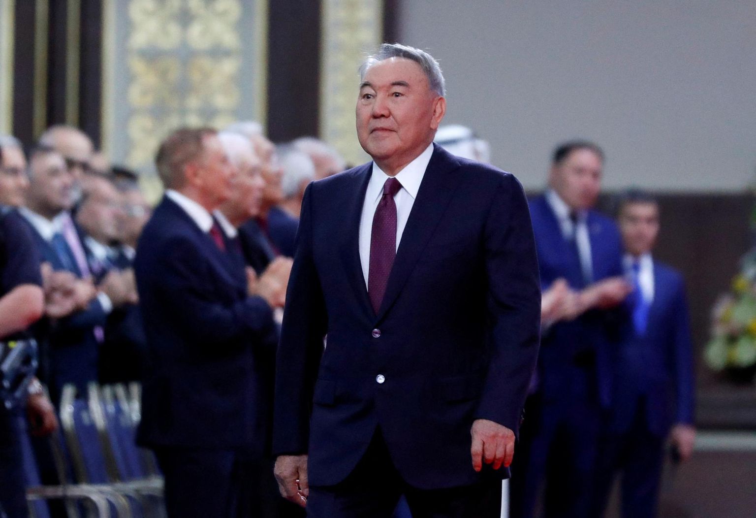 Kasahstani endine president Nursultan Nazarbajev 2019. aasta juunis Kasõm-Žomart Tokajevi presidendiks kinnitamise tseremoonial. 
