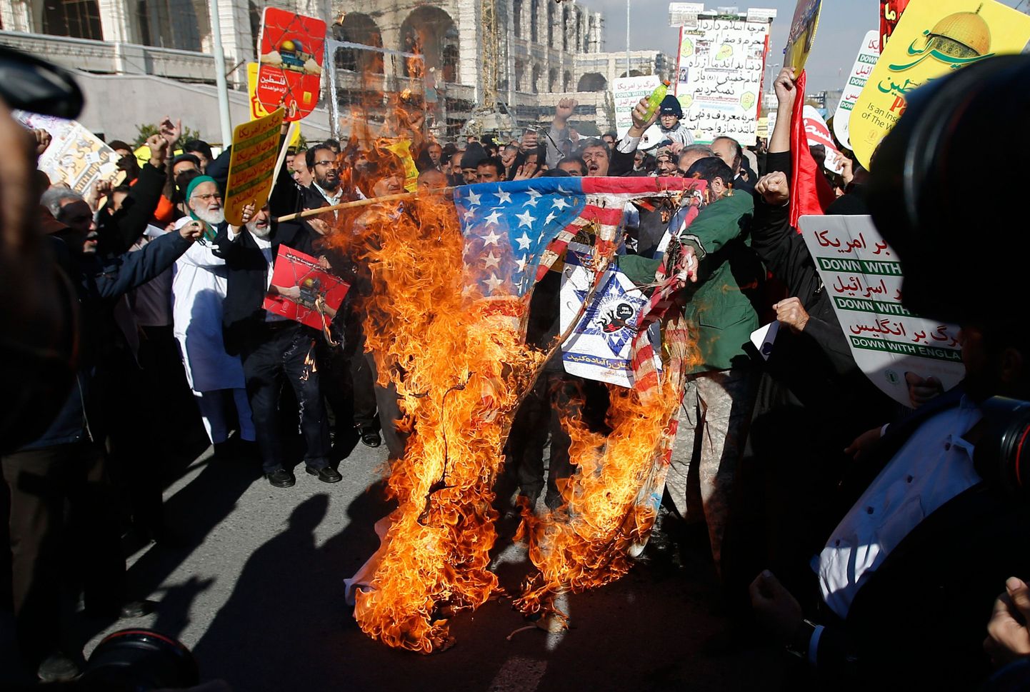 Iraani pealinnas Teheranis täna toimunud protestid USA ja Iisraeli vastu.