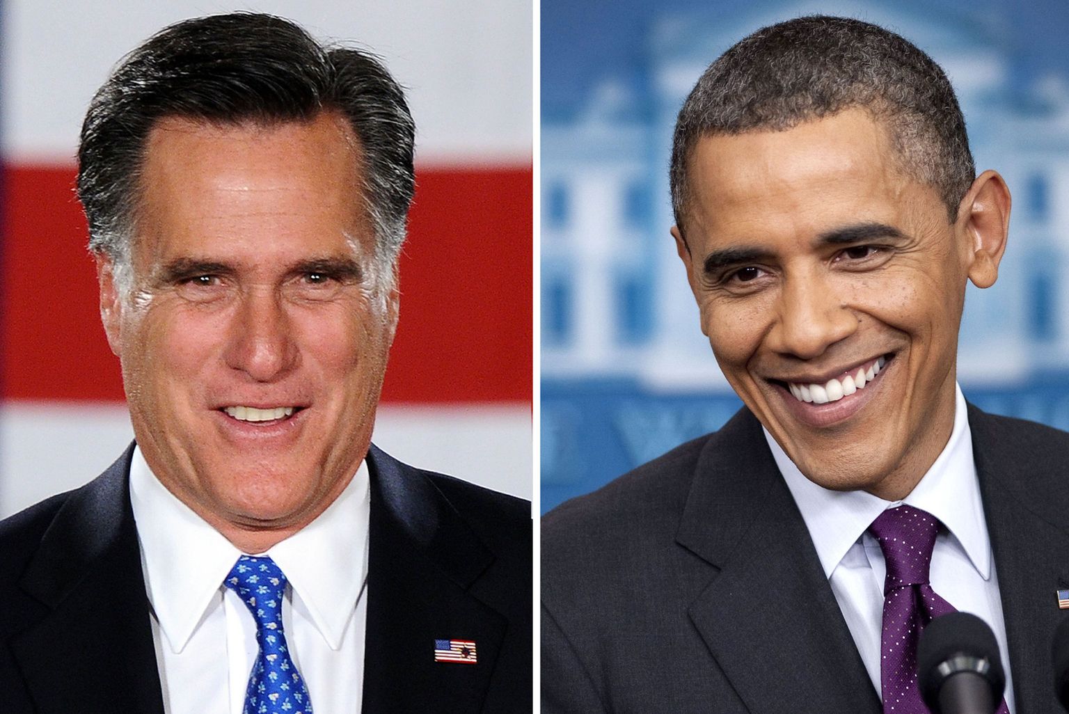 Mitt Romney ja Barack Obama.