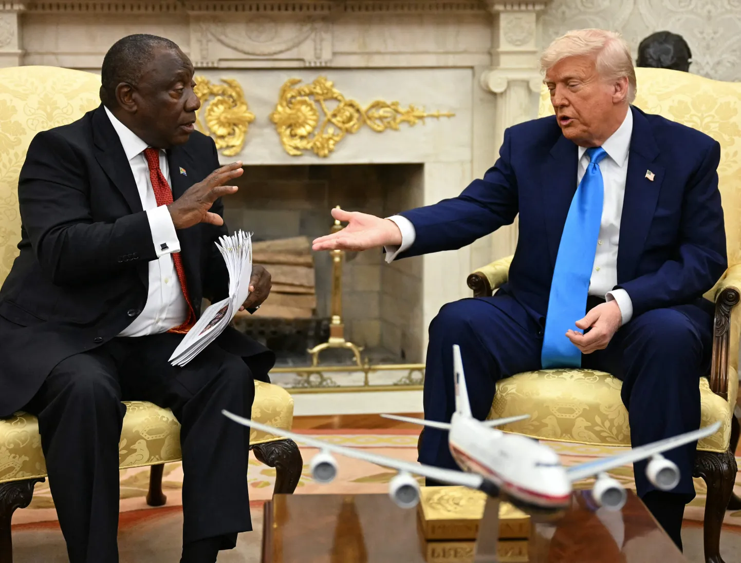 Cyril Ramaphosa ja Donald Trumpi kohtumine Valges Majas.