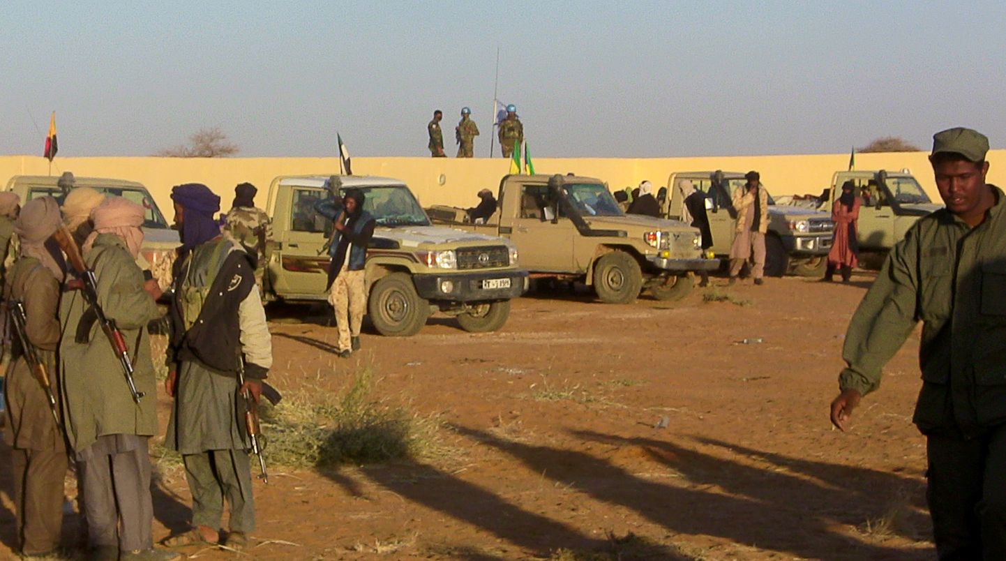 Tuareegi endised mässulised eelmisel aastal Gaos enne osalemist ühispatrullides Mali valitsusvägedega.