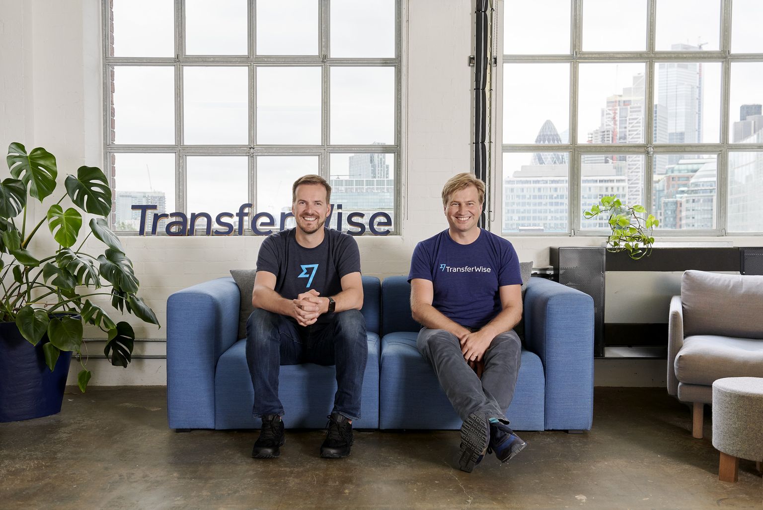 TransferWise'i asutajad Taavet Hinrikus (vasakul) ja Kristo Käärmann.