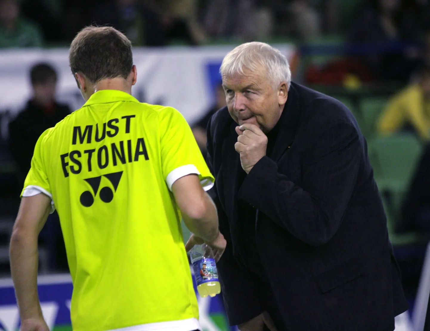 Mart Siliksaar oma õpilase Raul Mustaga. Arhiivifoto.